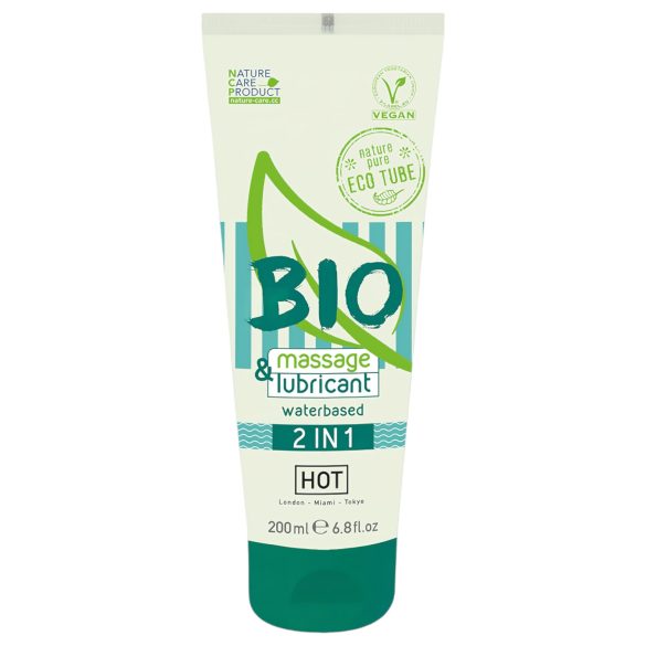 HOT Bio 2IN1 - vesipohjainen liuku- ja hierontageeli (200 ml)