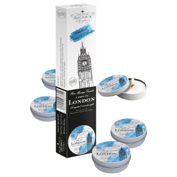 Petits Joujoux London hierontakynttilä - raparperi-meripihka (5x43ml)
