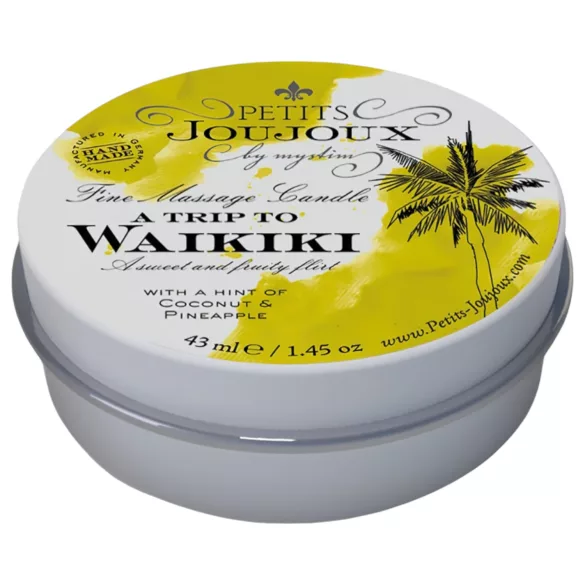 Petits Joujoux Waikiki - hierontakynttilä - kookos-ananas - 43 ml