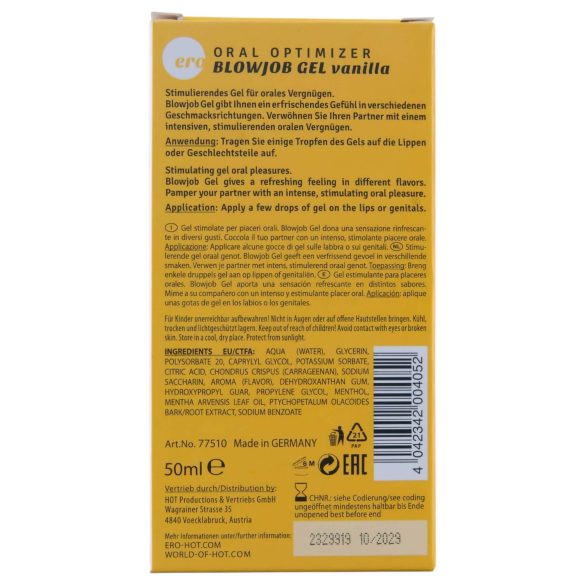 Blowjob Gel - suuseksiliukuvoide - vanilja (50ml)
