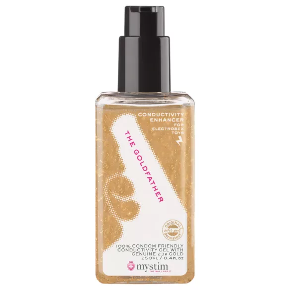 mystim - elektro seksiliukuvoide - 23k kulta - 250ml