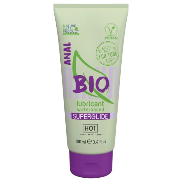 HOT BIO Superglide Anal - Vegaaninen vesipohjainen anaaliliukuvoide (100 ml)