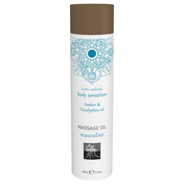 Shiatsu Masculine - hierontaöljy - meripihka-eukalyptus (100ml)