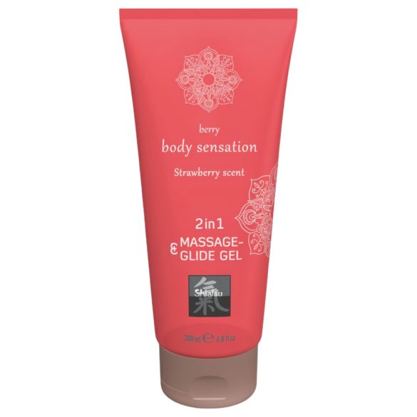 Shiatsu 2in1 Mansikkatuoksu - hierontaliukuvoide (200 ml)