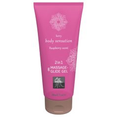 Shiatsu - 2in1 hieronta- ja liukuvoide - vadelma - 200ml