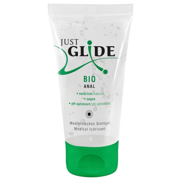 Just Glide Bio Anus - Vesipohjainen Vegaaninen Liukuvoide (50ml)