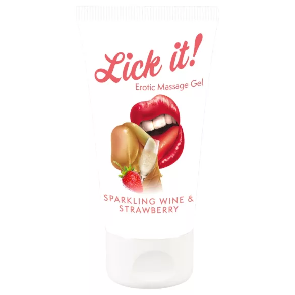 Lick it! - syötävä liukuvoide - samppanja-mansikka (50ml)