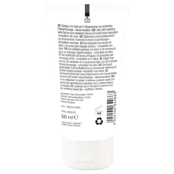 Lick it! - syötävä liukuvoide - samppanja-mansikka (50ml)