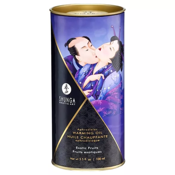 Shunga - lämmittävä hierontaöljy - eksoottiset hedelmät - 100ml