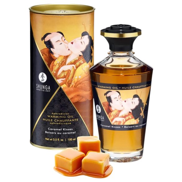 Shunga - Lämmittävä hierontaöljy - Karamelli (100 ml)