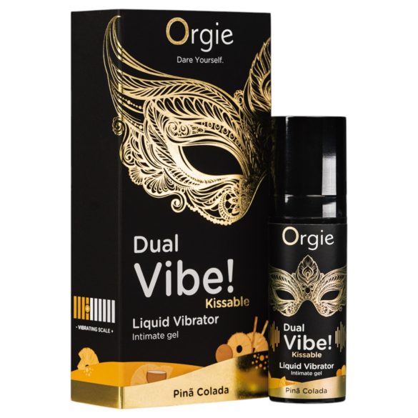 Orgie Dual Vibe! - nestemäinen vibraattori - pina colada - 15 ml