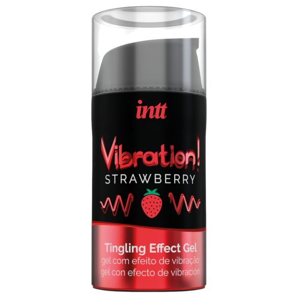 Intt Vibration! - nestemäinen vibraattori - mansikka - 15 ml