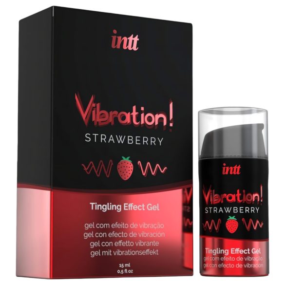 Intt Vibration! - nestemäinen vibraattori - mansikka - 15 ml