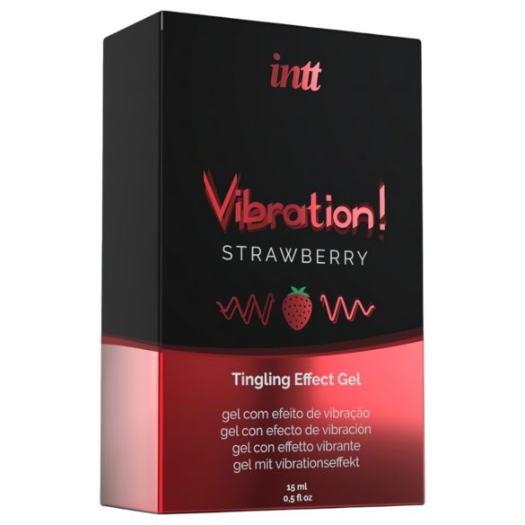 Intt Vibration! - nestemäinen vibraattori - mansikka - 15 ml