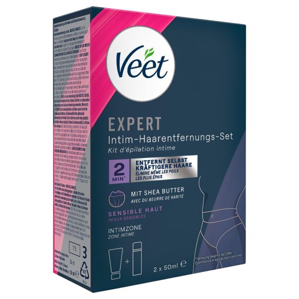 Veet - intiimialueen karvanpoistovoide ja kosteuttava vaahto naisille (2×50 ml)