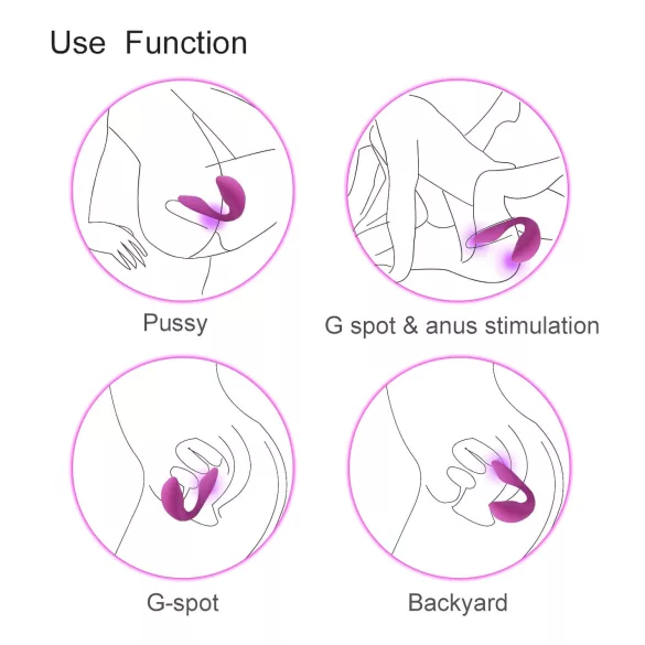 Cotoxo Cupid 2 - parivibraattori kaukosäätimellä - violetti