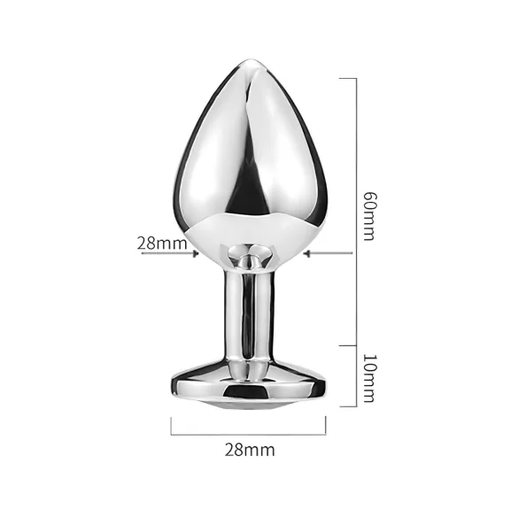 Sunfo - metallinen anustappi - violetti kivi - hopea