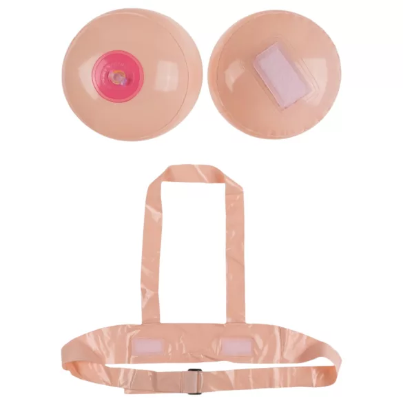 Boob Battle - ilmatäytettävä strap-on rintarintataistelu - luonnollinen
