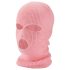 Balaklava - neulott maski kolmella aukolla (pinkki)