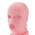 Balaklava - neulott maski kolmella aukolla (pinkki)