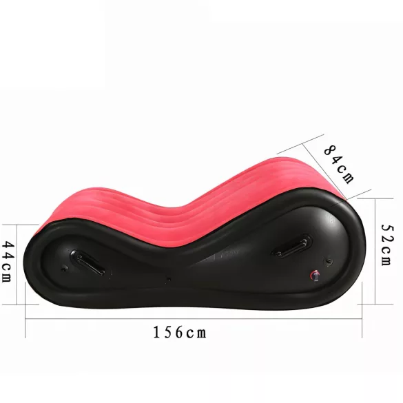 Desirel Magic Pillow - Ilmalla täytettävä BDSM‑seksihuonekalu - käsiraudoilla (punainen)