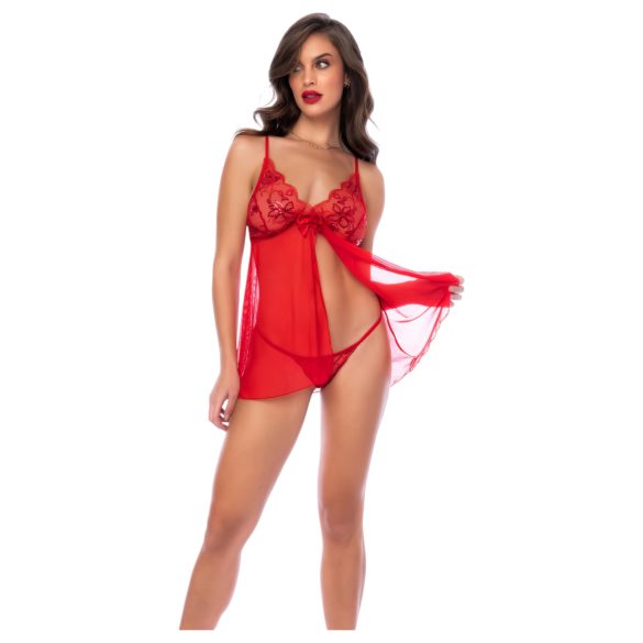 Mapalé - pitsibabydoll ja stringit (punainen)
