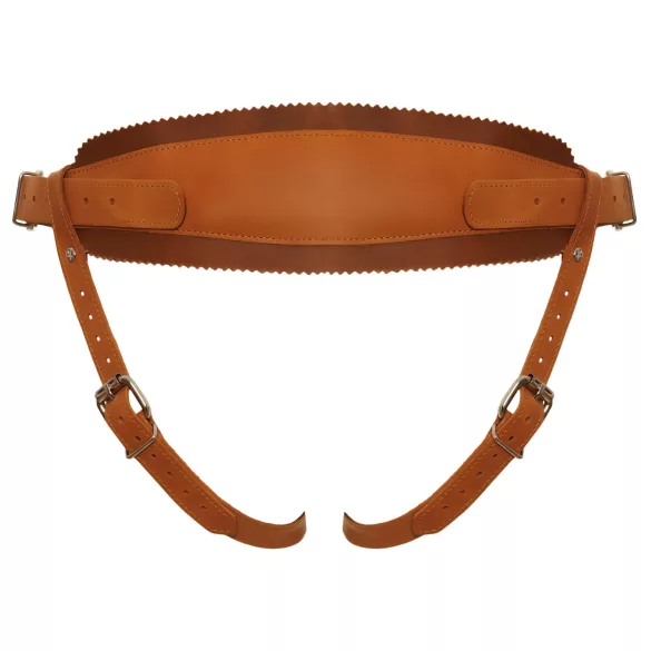ZADO - nahkahousut strap-on käytettäväksi - ruskea - XXL