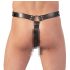 ZADO - nahkatanga dildoilla ja 3 penisrenkaalla - L/XL