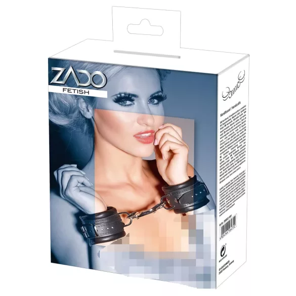 ZADO - nahkainen rannekahle karabiinilla - musta