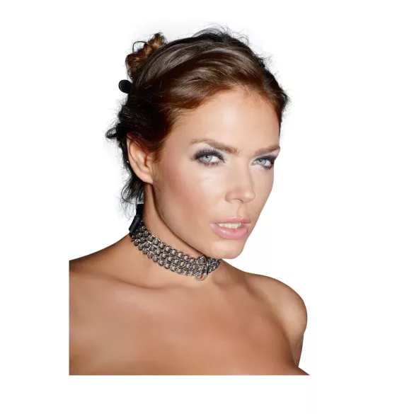 ZADO - koirakaulapanta ketjulla - metallinen hopea