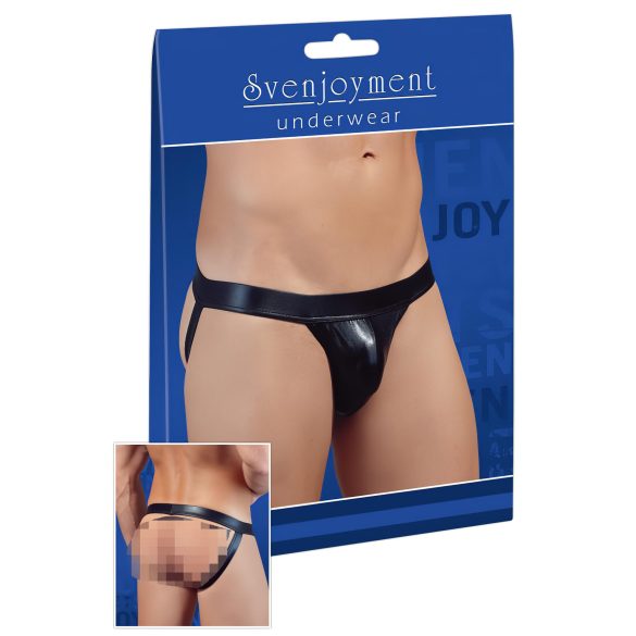 Miehekkäät mustat minishortsit - XL