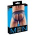 Svenjoyment - avoin jock-strap (musta-sininen) - L