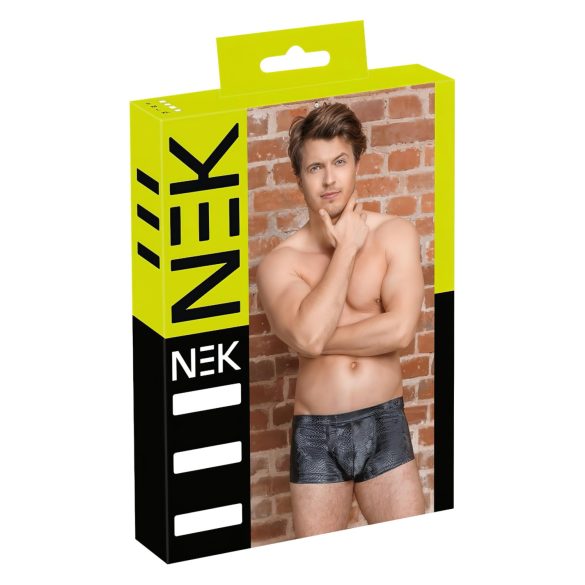 NEK - Käärmeennahkakuosilla bokserit (musta)