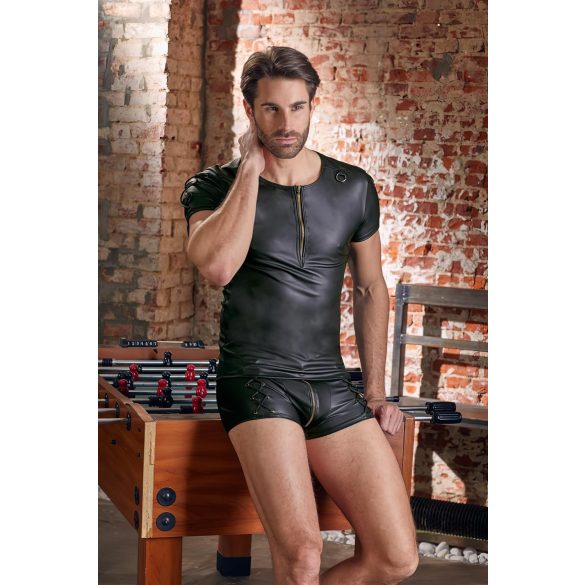 NEK - matt musta, lyhythihainen miesten paita - XL