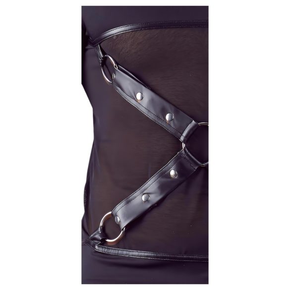 NEK - pitkähihainen ristiolkaintoppi miehille (musta) - M