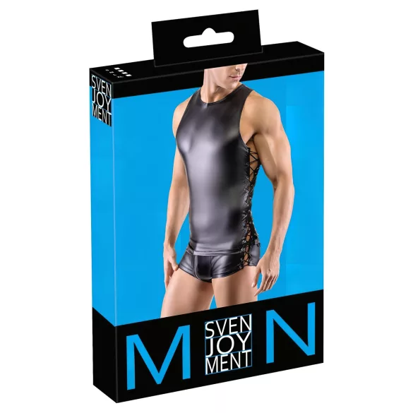 Svenjoyment - Sivuketjullinen Matta Miesten Paita (Musta) - M