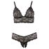 Cottelli Plus Size - pitsi rintaliivit (musta) - XXXL