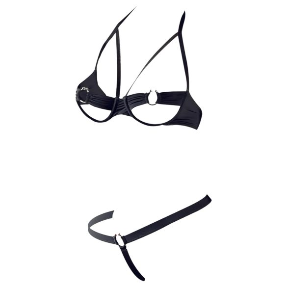 Cottelli - Metallirengas-rintaliivisetti (musta)