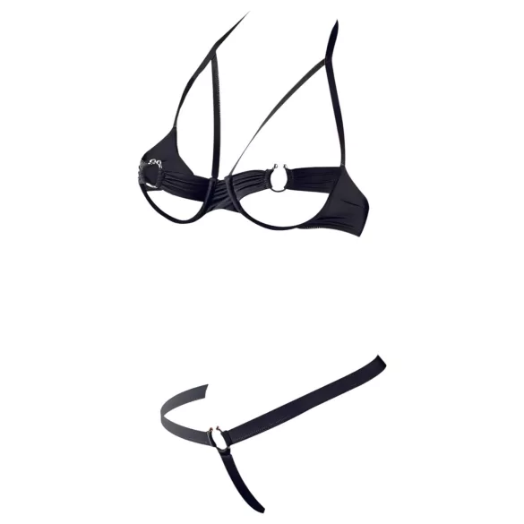 Cottelli - rintaliivisetti metallirenkailla - musta - 80B/M