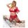 Cottelli Plus Size - Muunneltava alusasusetti (punainen) - 90E/XL