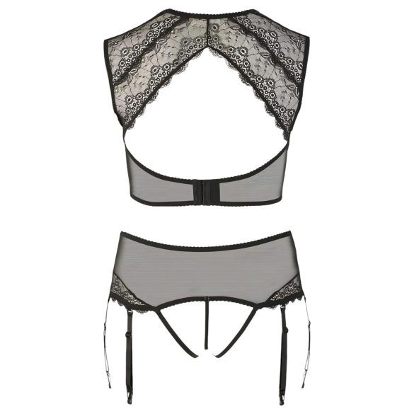 Cottelli Plus Size - strassi-pitsialusasu (musta) - XL