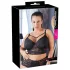 Cottelli Plus Size - olkaimet ja pitsi rintaliivit (musta)
