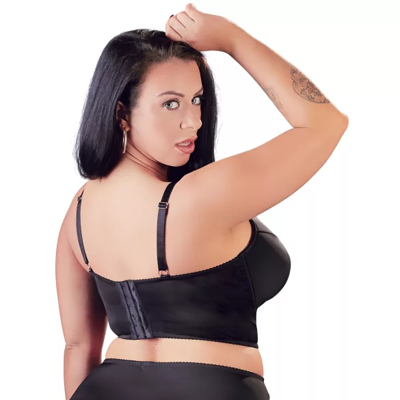 Cottelli Plus Size - olkaimet ja pitsi rintaliivit (musta) - 85E