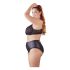 Cottelli Plus Size - Ristikkäiset Rintaliivit ja Alushousut (Musta)