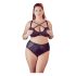 Cottelli Plus Size - Ristikkäiset Rintaliivit ja Alushousut (Musta)