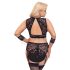 Cottelli Bondage Plus Size - pitsisetti (musta) - 3XL