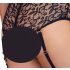 Cottelli Bondage Plus Size - pitsisetti (musta) - 3XL