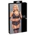 Cottelli Bondage Plus Size - pitsisetti (musta) - 4XL