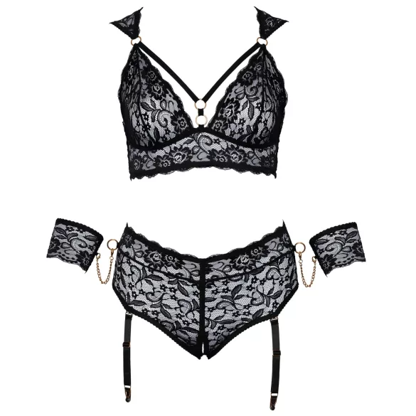 Cottelli Bondage Plus Size - pitsialusasu (musta) - 4XL