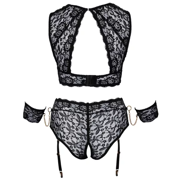 Cottelli Bondage Plus Size - pitsialusasu (musta) - 4XL